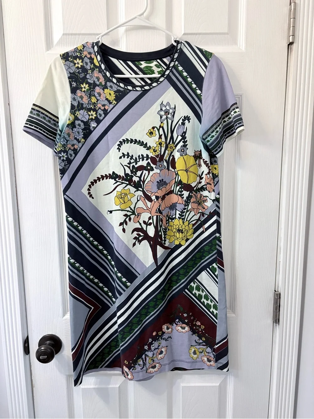 Tory Burch Homage Floral Patchwork t-shirt dress
